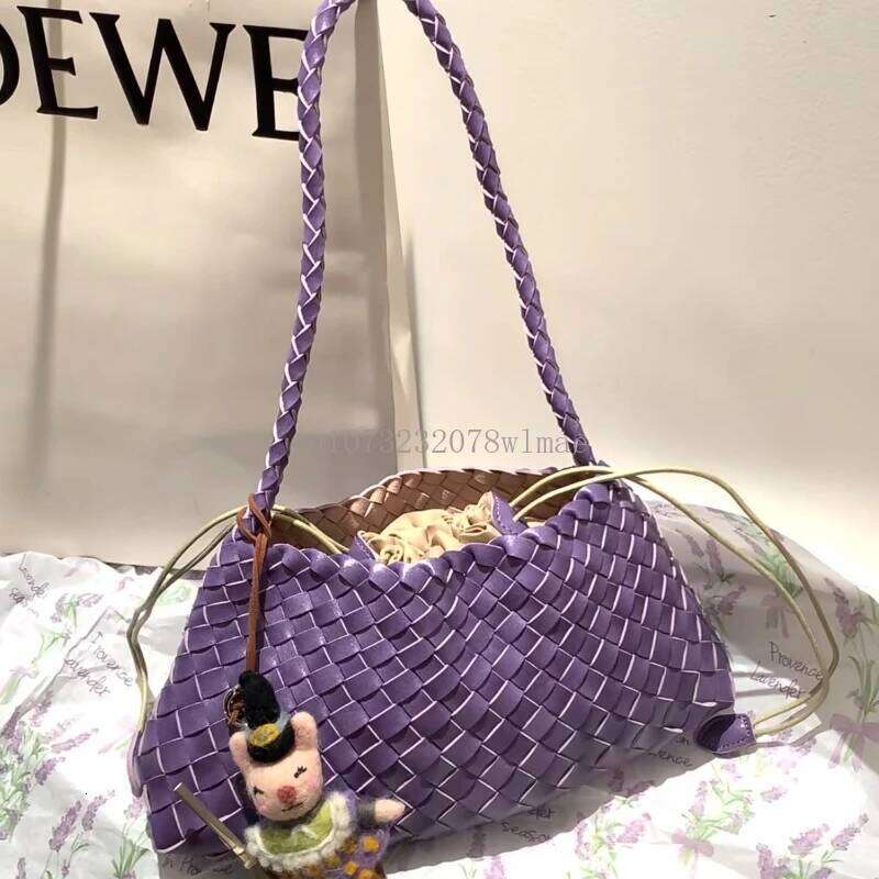 Women Handwoven Shoulder Korean Casual Trendy Large Capacity Handbag Soft PU Leather Ladies Tote Bag Summer Underarm Bags