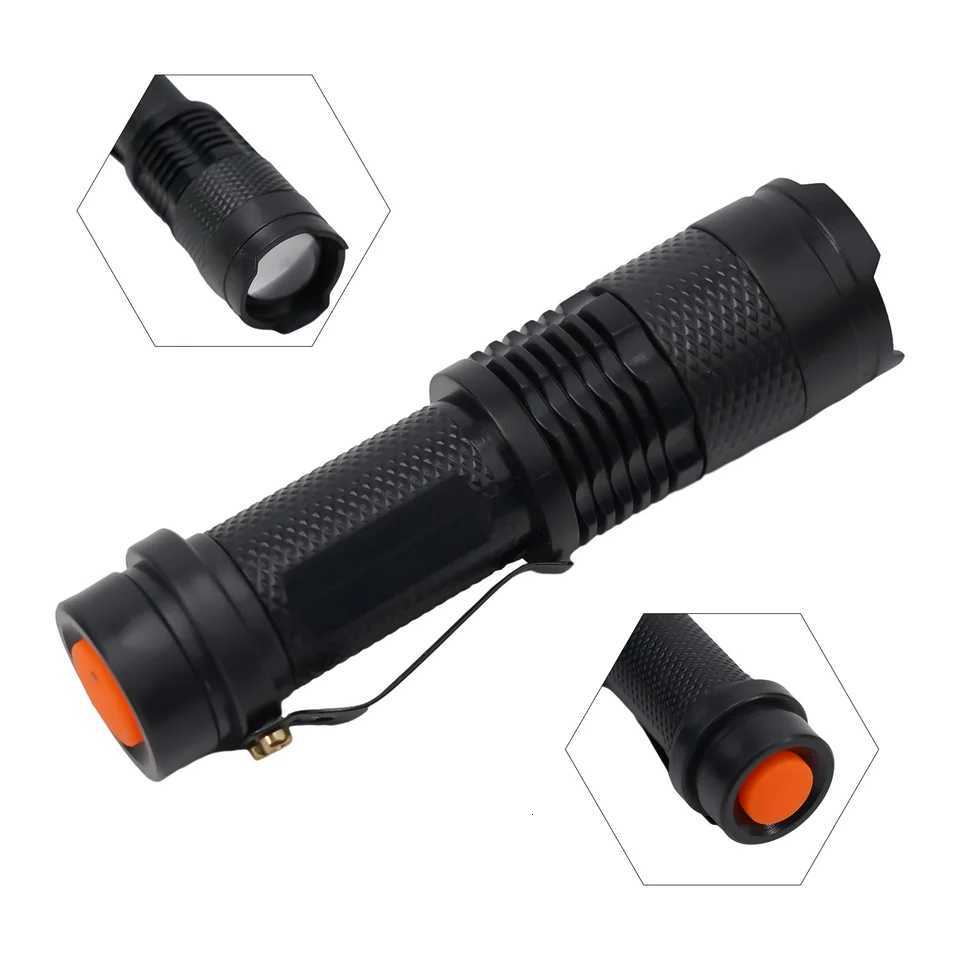 1pc Mini Small Torch Handheld Powerful LED Pocket Waterproof Flashlight Dimming Small Torch Handheld Portable Camping Light D250928