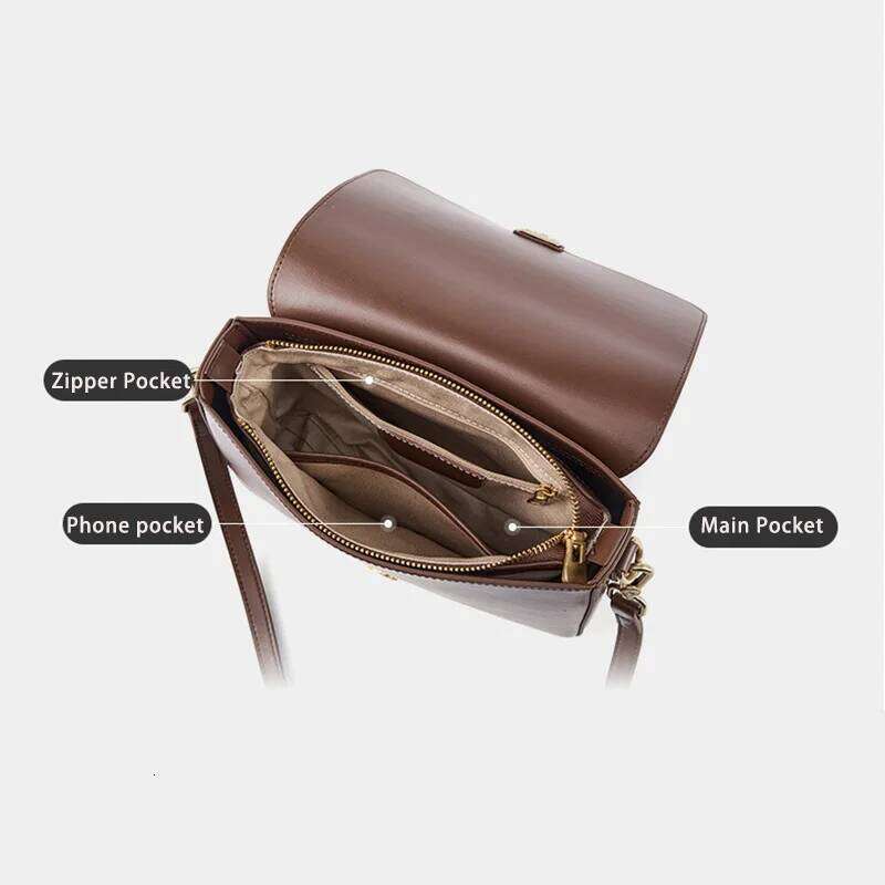 Designer Bag Women Genuine Leather Shoulder Bag Top Layer Cowhide Crossbody Bags