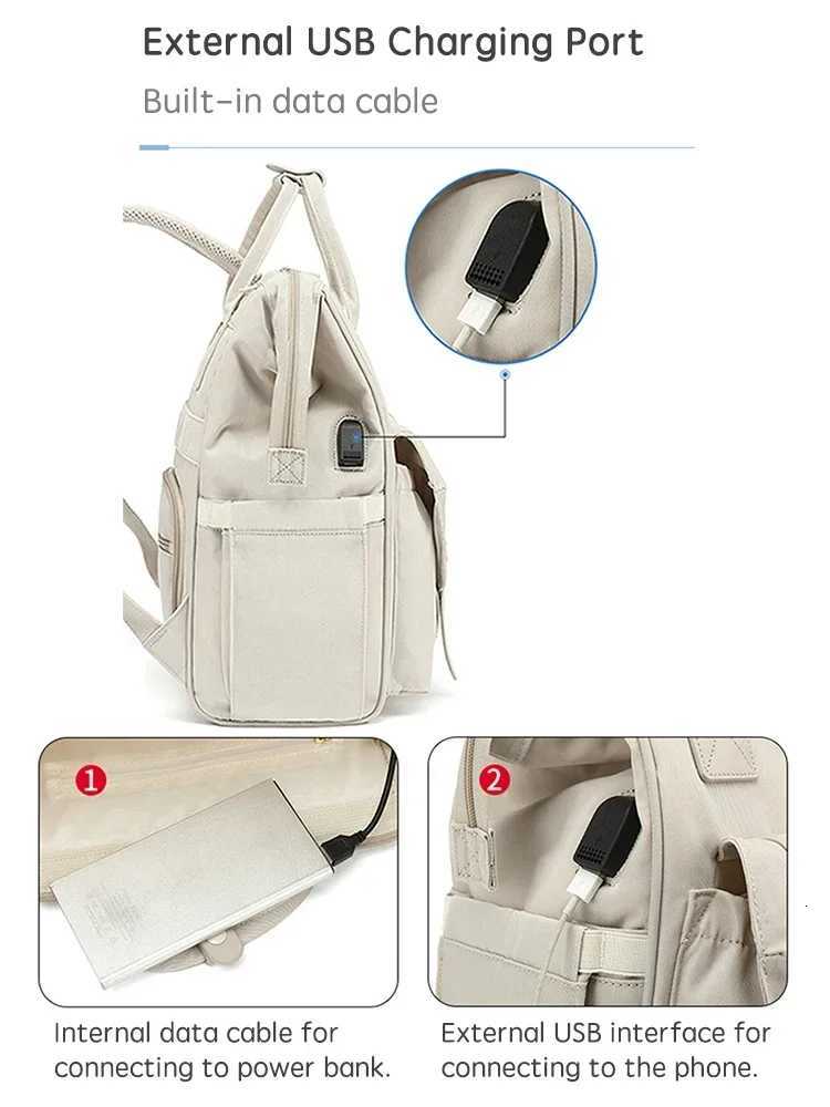 Baby Nappy Bag with 2pcs Stroller Hooks Mummy Bag Backpack Waterproof Outdoor Travel Mommy Materni Bag for Baby StuffXJ250928