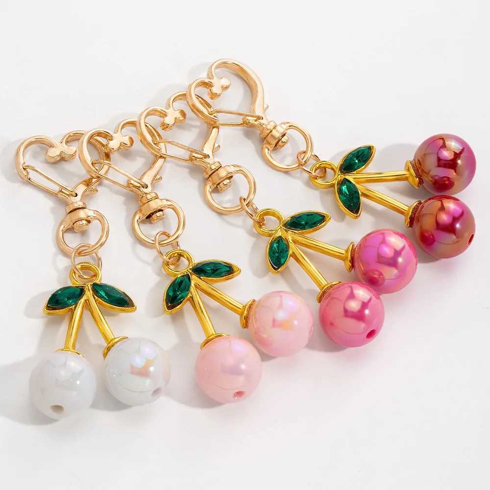 Luxury Highend cherry keychains exquisite car keychains multicolor fashionable ladies bags pendants accessories Y250928as