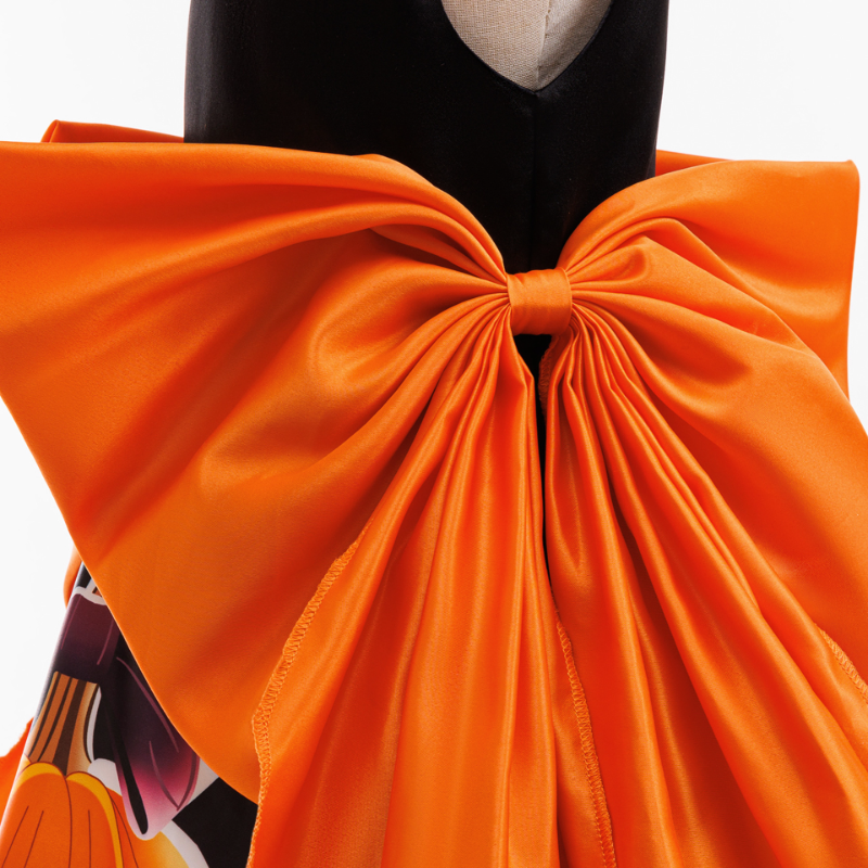 Halloween baby girl clothe witch pumpkin bat print princess dress children's costume cosplay role play performance dress Halloween girls dress ba