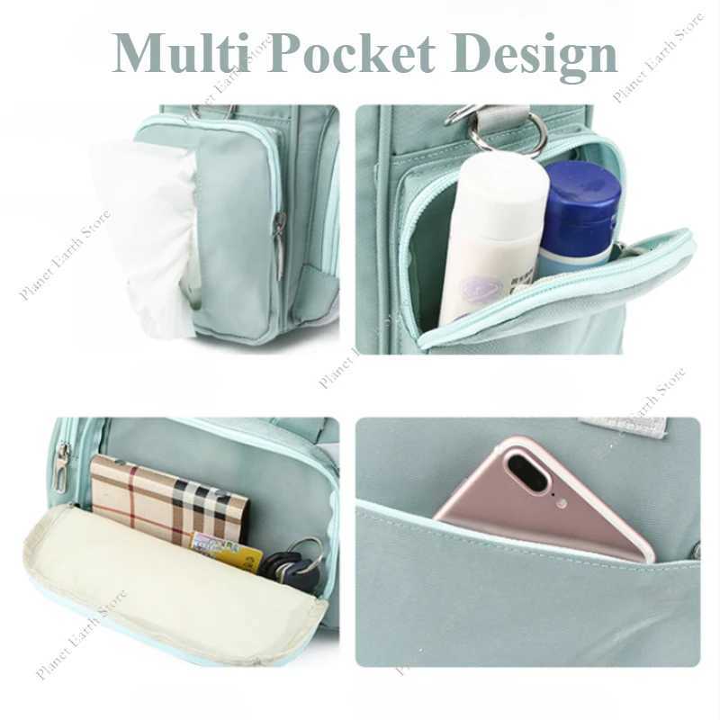 1PC Fashion Mom and Baby Bag Waterproof Single Shoulder Mummy Bags Dry and Wet Separation Shoulder Handbag Car Hanging BagXJ250928