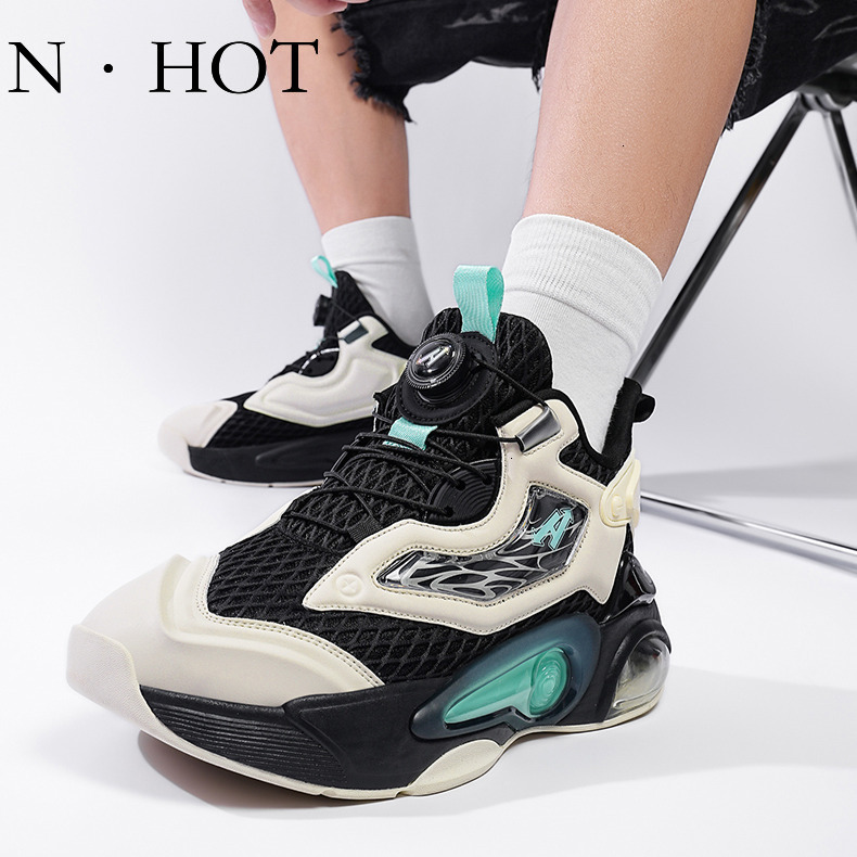 NHOT Designer Luxury Men's Air Cushioned Basketball Shoes, Ultra Light Soft Soled Running Shoes Fashion Mesh Breathable Outdoor Casual Sports Sho