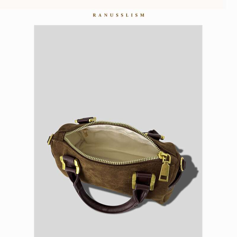 Light Designer Star Model Trendy Women's Tote Shoulder Crossbody Pure Color Boston Bag Baguette