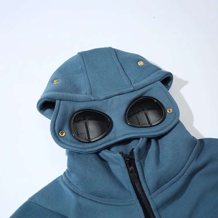 Autumn Winter Casual Cotton Cardigan Hooded Sweatshirt Unisex Couple Style Round Mirror Design Jacket