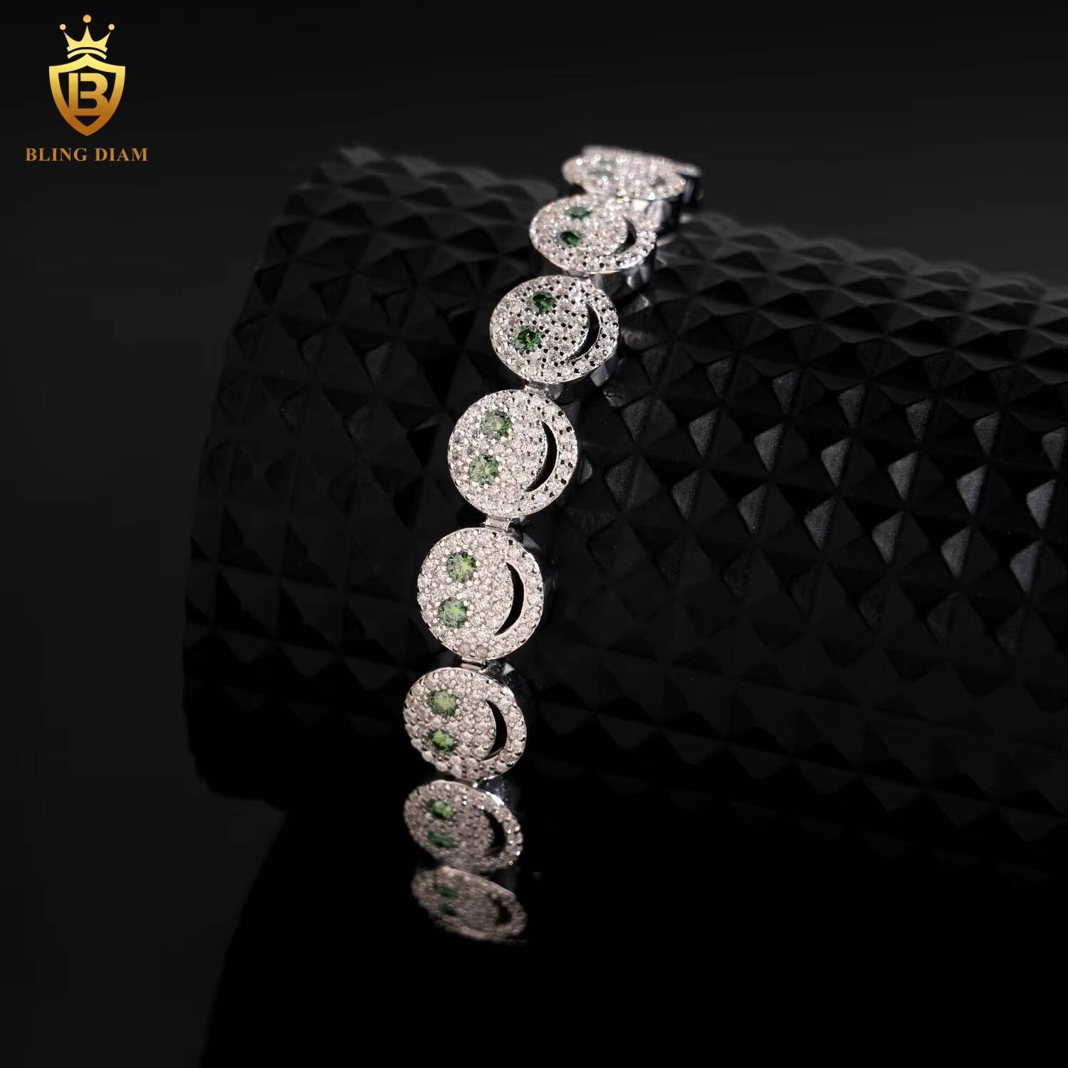 Sterling Silver 925 10mm Pass Diamond Tester Hip Hop Jewelry VVS Moissanite Cuban Link Chain Bracelet