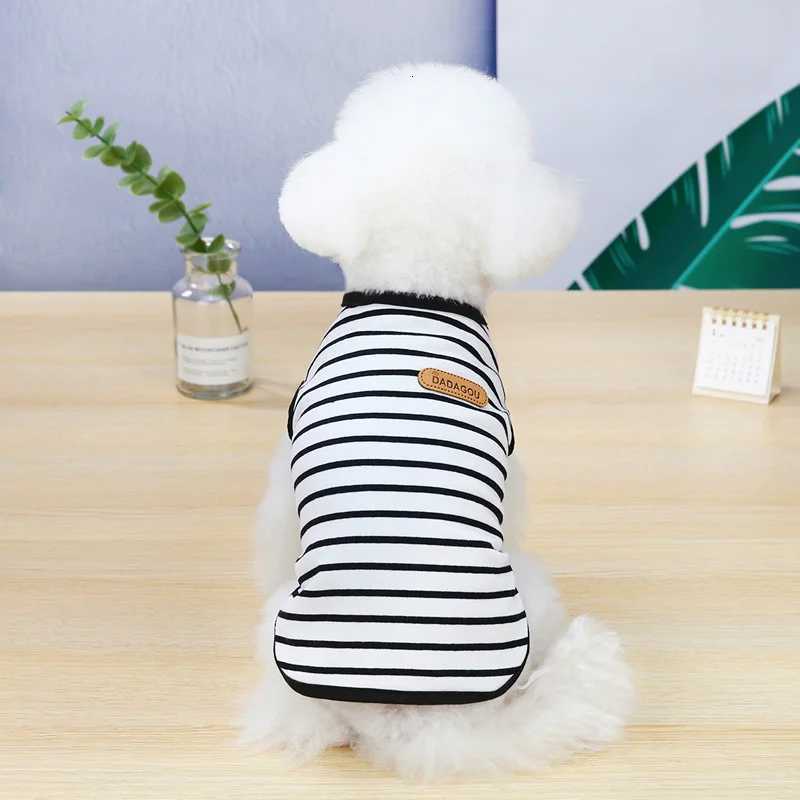 Puppy Spring Clothes Dog Summer Vest For Small Breeds Doggy Pomeranian Chihuahua Ropa Perro Pet Shirt Striped Tshirt Costume X250928