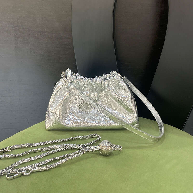 designer bag Luxury bag for Women New Genuine Leather Pleated Cloud Chanel Style Chain Simple Fashion Small Golden Ball Shoulder Crossbody Bag