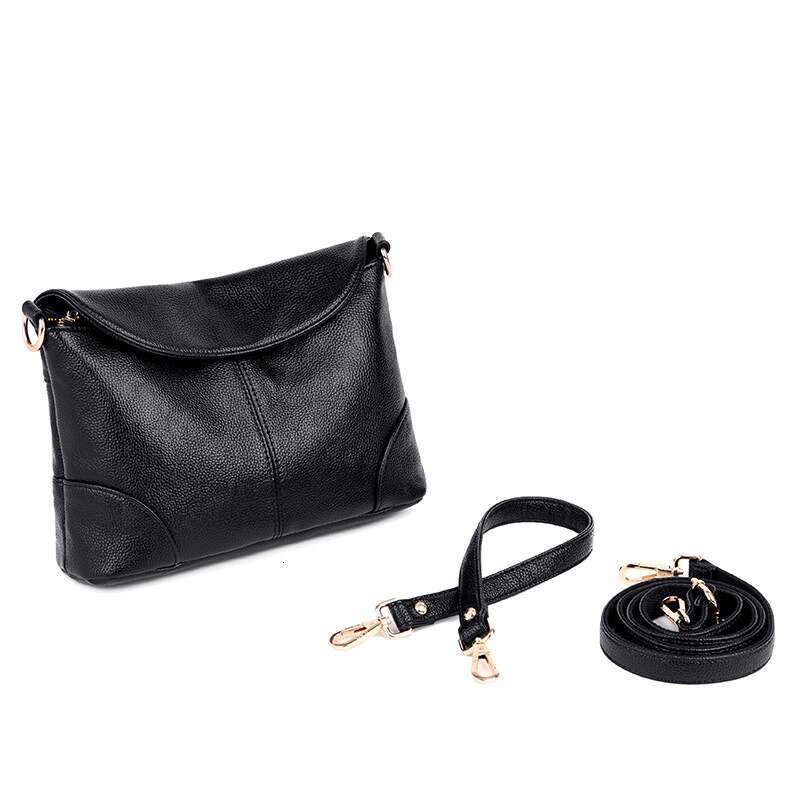 New Fashion Crossbody Shoulder Women's Casual Versatile Elegance Soft Leather Simple Small Square Bag