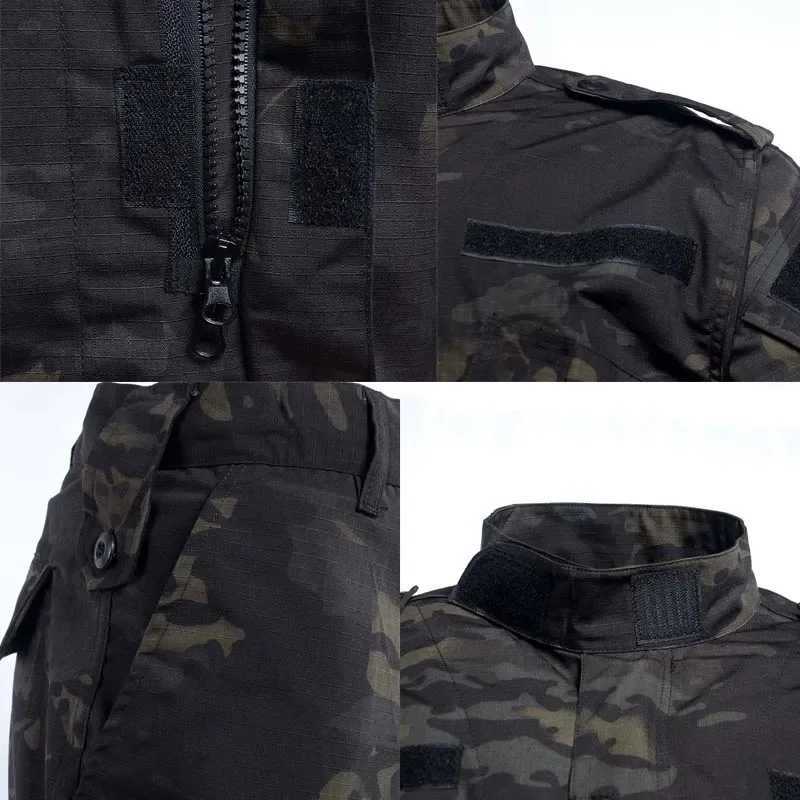 Outdoor Camo Male Uniform Tactical Jackets Training Clothes Safari Suit Pants Men Airsoft Wear Resistant Hunting Clothes W250928
