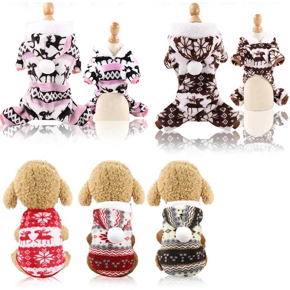 Dog Clothes Christmas Winter Warm Pet Clothes Puppy Jumpsuit Hoodie Coat Doggy Apparel Mascotas Clothes For Dogs Ropa Perro X250928