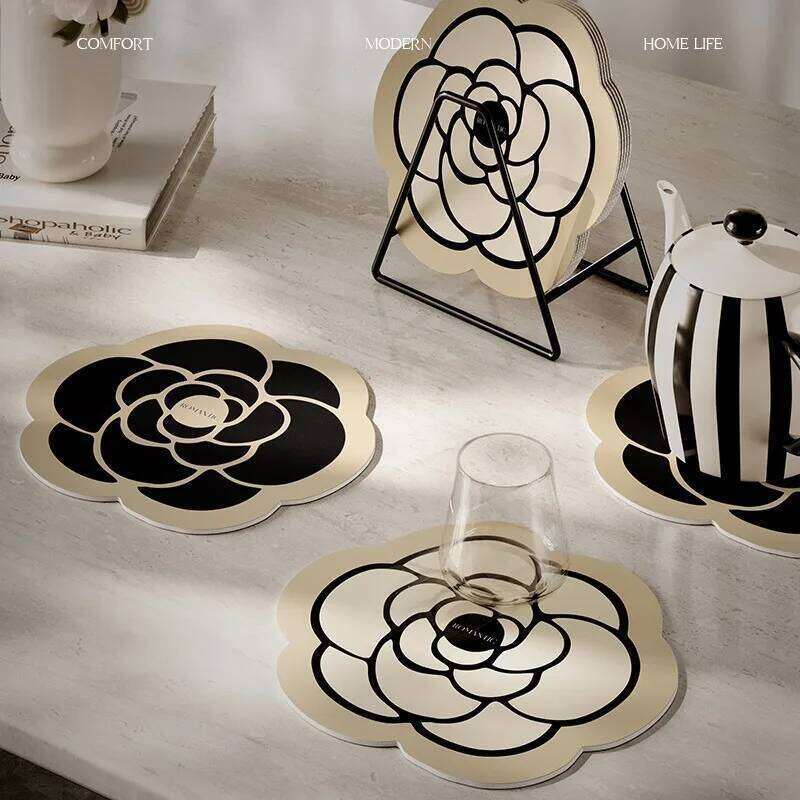 Placemat European Style Western Heat Insulation Dining Table Hotel Coaster Leather Pvc Anti Scald Pu Cup Mat