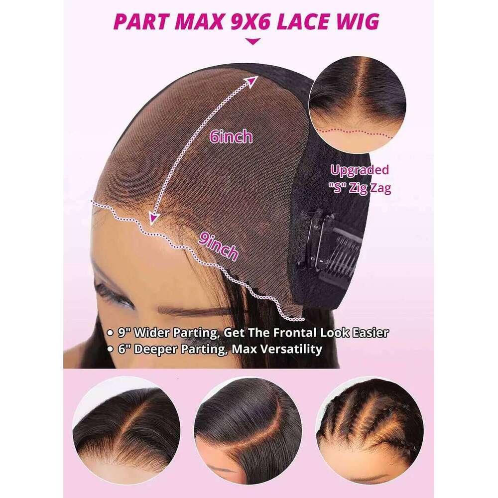NEW 10A 9X6 Part Max M-Cap Human Hair Ready To Wear Bleached Knots Pre Cut Lace Kinky Curly Glueless Wigs Xiusiyuan2509