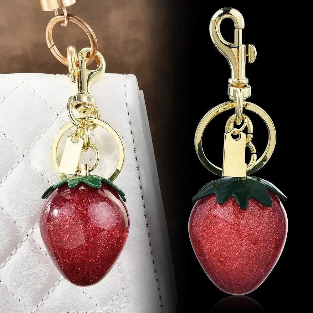 Luxury Multicolored strawberry fruit bag pendants bag pendants cherry key chains handbag pendants Y250928as