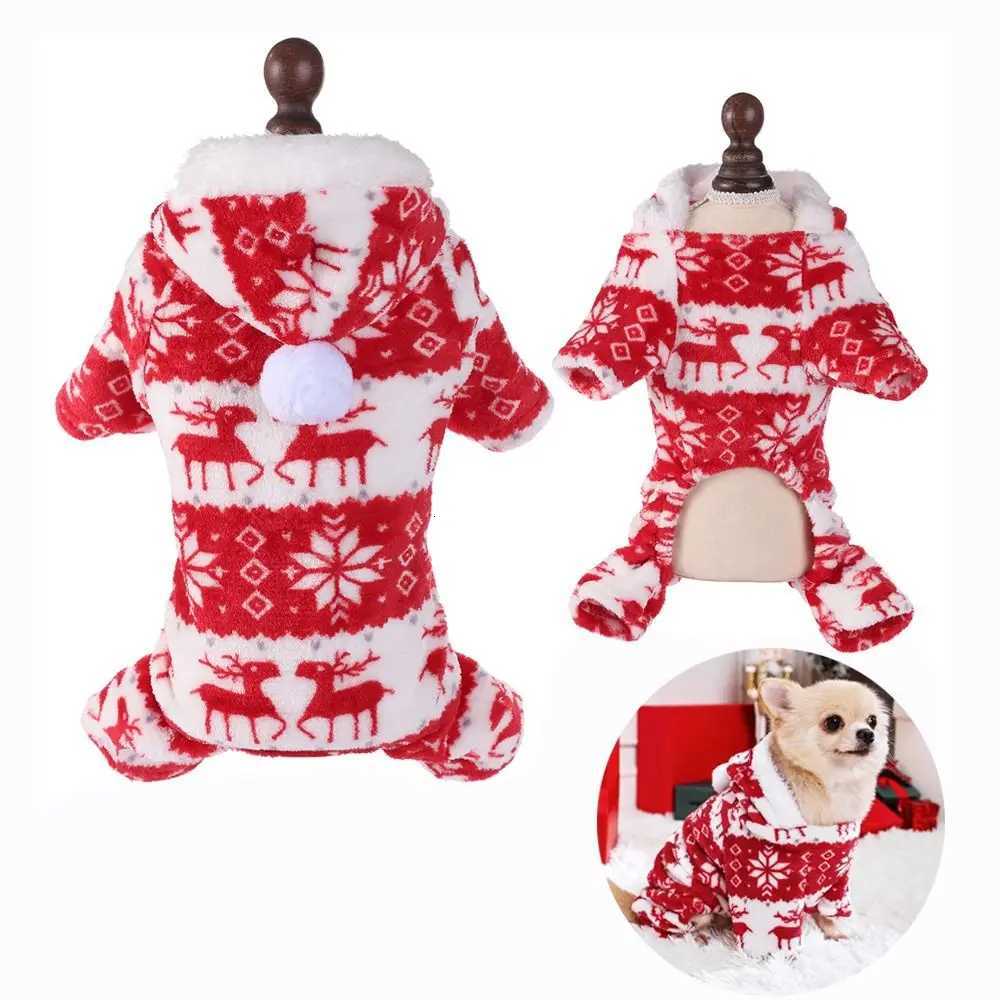 Clothing Accessories Winter Warm Cat Dog Clothes Plush Christmas Dog Jumpsuit Clothes Overalls for Small Medium Dogs Cats X250928