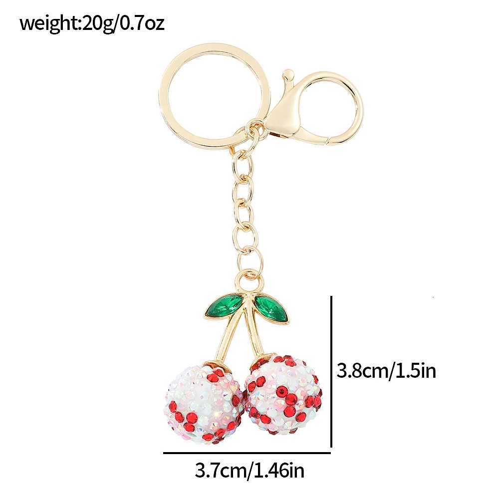 Luxury Cherry Charm Handbag Pendant Keychain for Womens Exquisite Internetfamous Crystal Cherry Bag HighGrade Pendant Y250928as