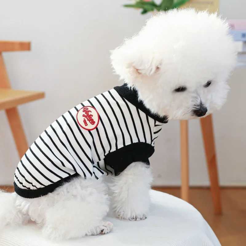 New 2025 Dog Striped Vest for Small Dogs Summer Thin Dog Clothes Breathable Puppy Shirt Cute Soft Cat Pullovers Pet Vest Clothes X250928
