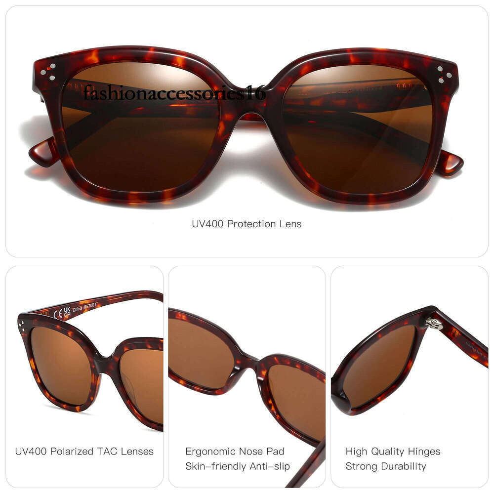 ZENOTTIC Fashion Square Polarized Sunglasses Classic Design UV400 Protection Acetate Sun Glasses Shade for Women Men