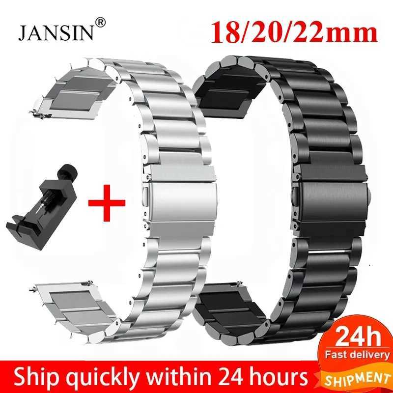 18mm 22mm 20mm Watch Band For Samsung Galaxy Watch 76543 40mm 44mm S3 Active2 Huawei Watch GT4 GT3 Gt2e Stainless Steel Band W250928