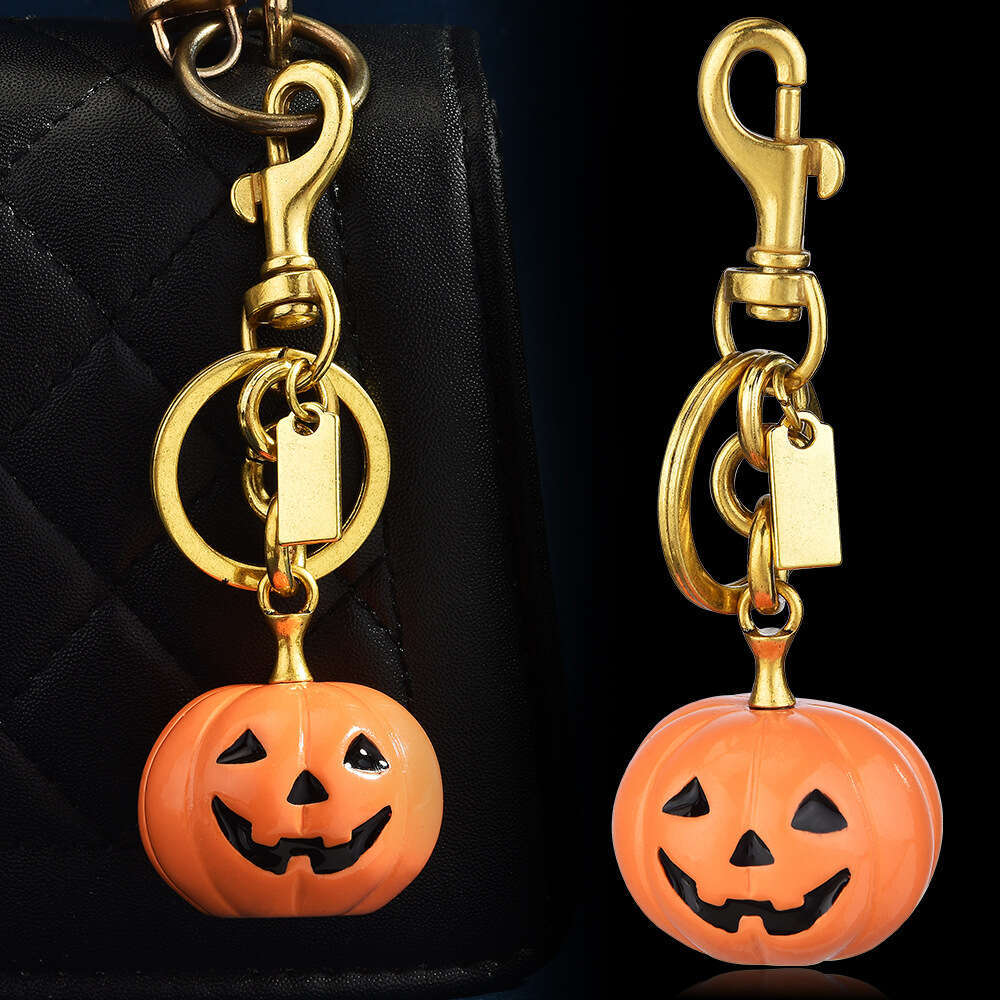 Internet Celebrity Resin Keychain Pumpkin Halloween Hat Prop Ghost Crystal Ball Decoration Bag Pendant