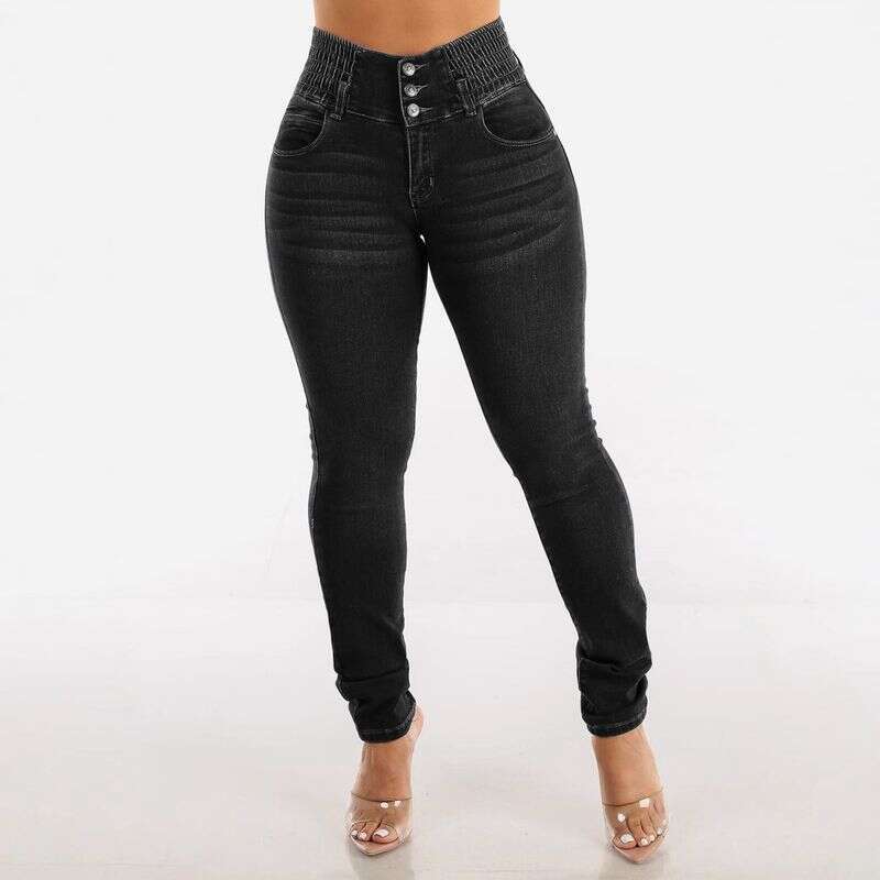 Women's Clothing Slim Stretch Jeans Sexy Hip Lifting High Waist Skinny Trousers