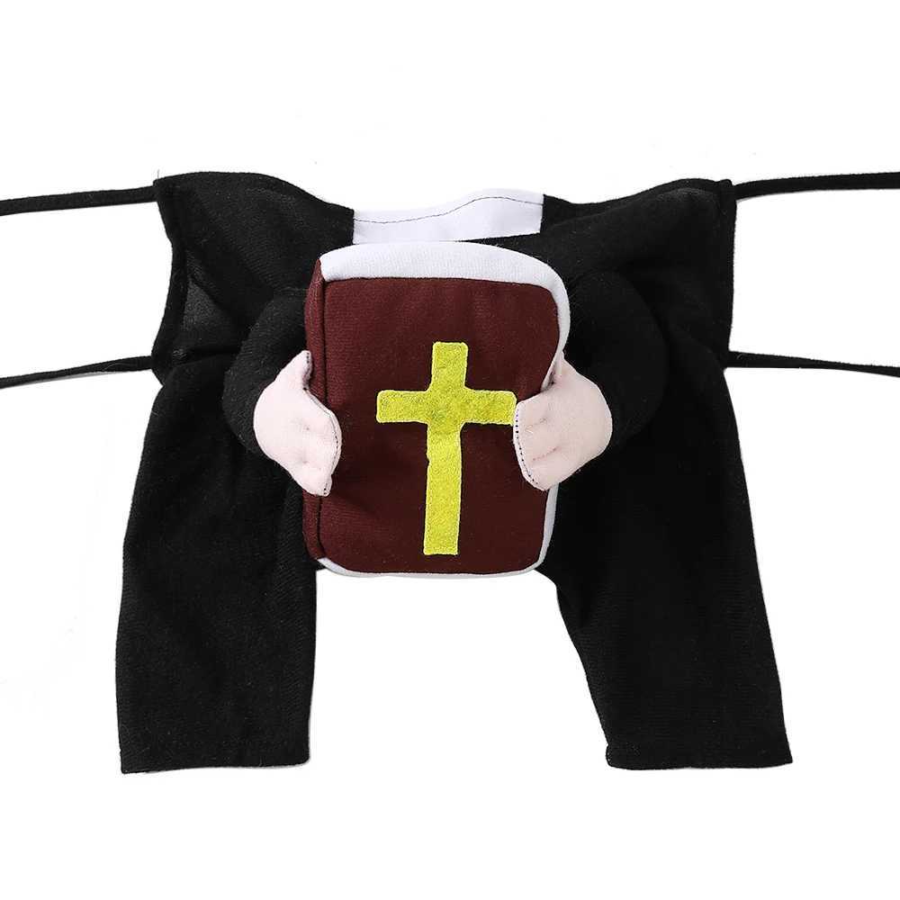 Dog Funny Halloween Costumes Pastor Style Clothes With Bible Cross Christ Jesus Pet Apparel Dressing Up Dogs Cats Party Costume X250928