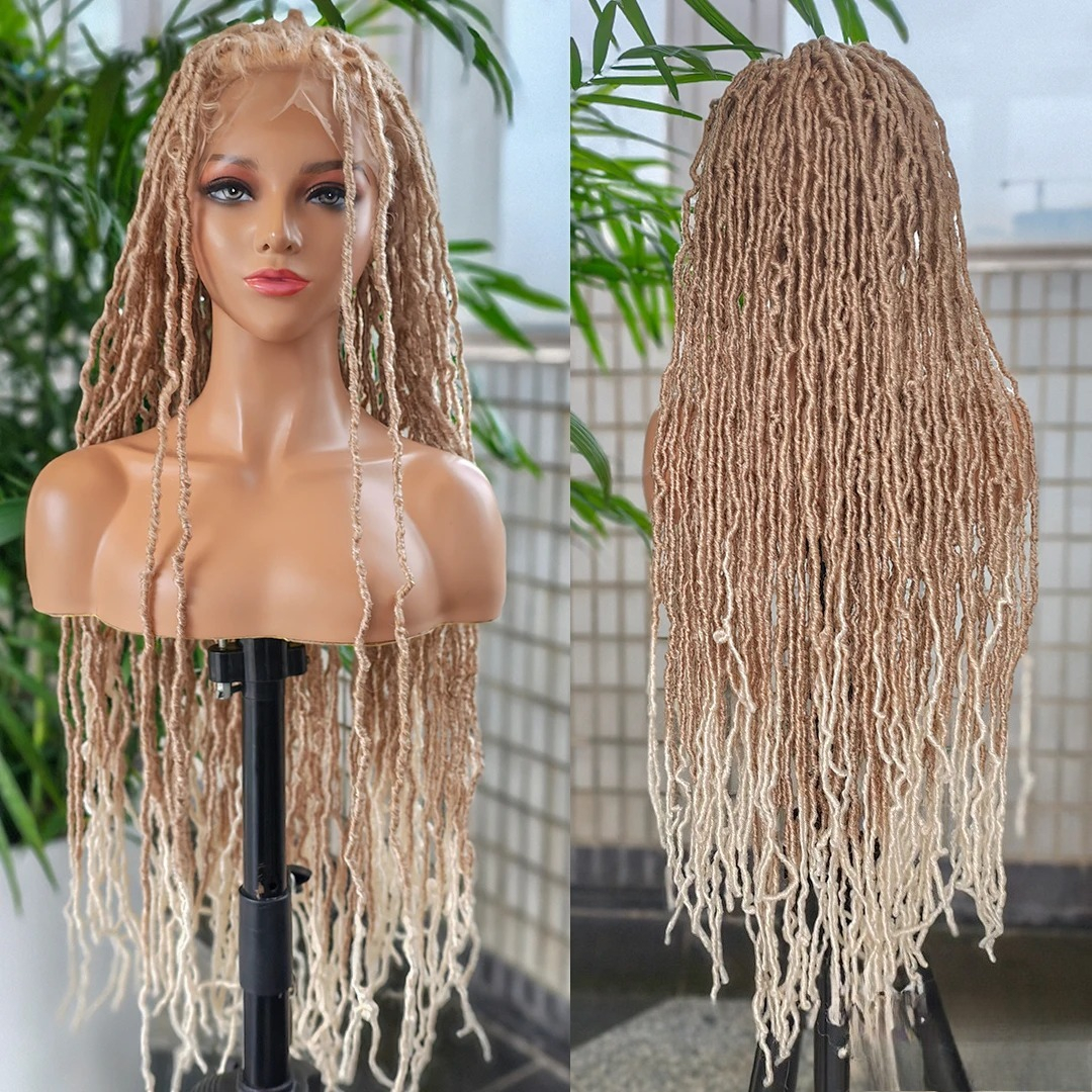30 Inch Braided Hair Wig 13x6 Hd Lace Frontal Human Hair Wig Preplucked Ombre Colored Wig For Black Women 13x4 Box Braids Twisted Hairstyle Wigs