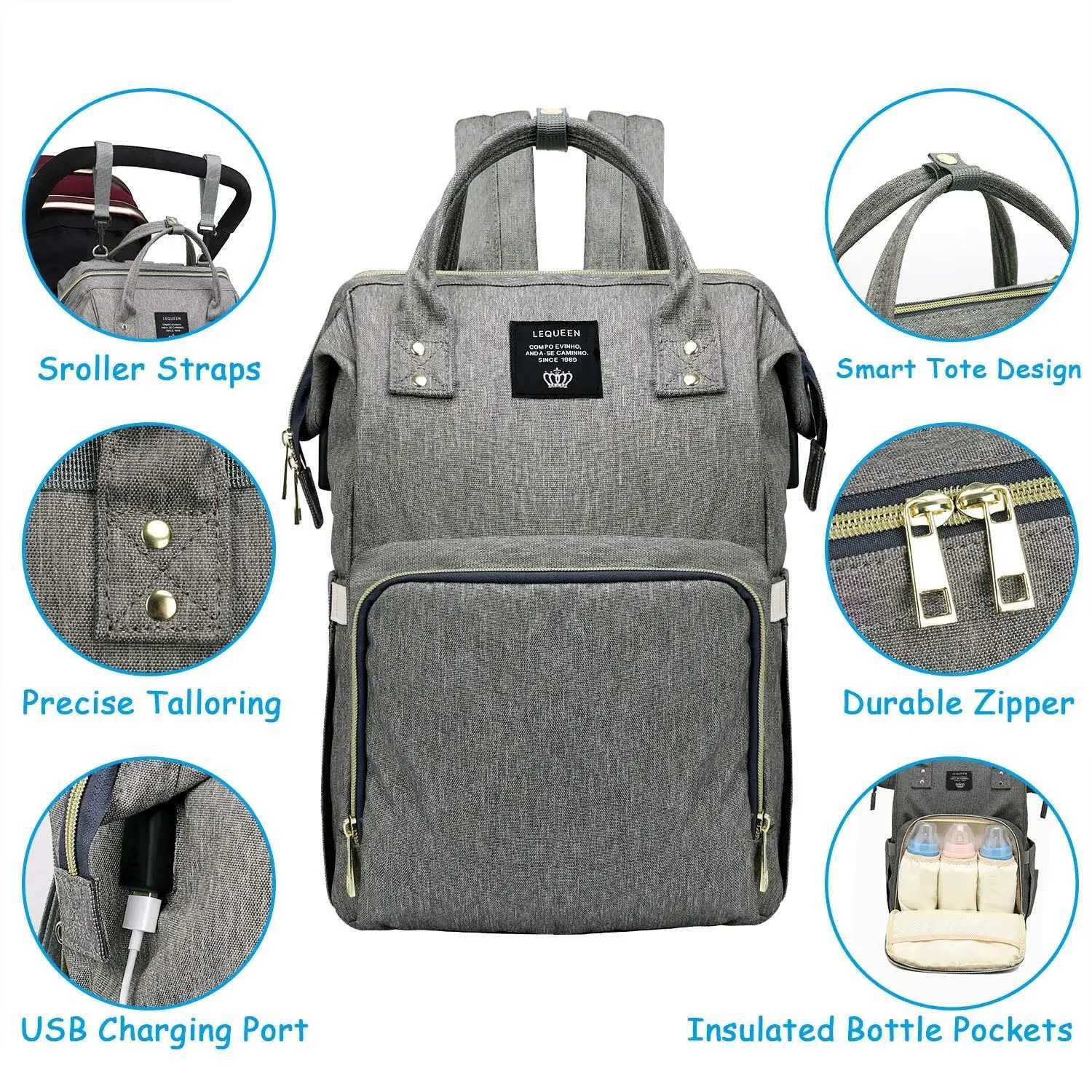 Large Capaci Diaper Bag Backpack Waterproof Materni Bag Baby Diaper Bags With USB Interface Mummy Travel Bag For StrollerXJ250928