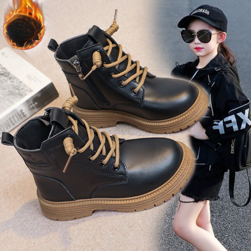 Spring and Autumn New Boys and Girls Martin Boots Children's Versatile Black Short Boots Fashion Children's Fashion Show Trendy Boots Design