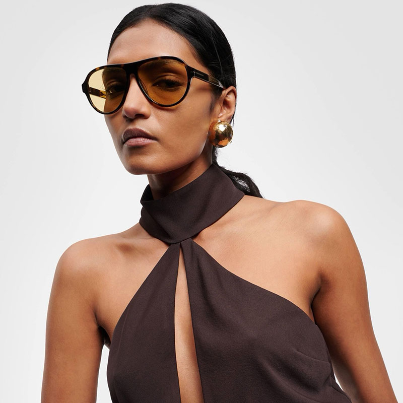 26ss Men Business QUINCY SUNGLASSES Designer Pilot Acetate Frame Women Outdoor Leisure Style Travel Holiday Sunglasses FT1080