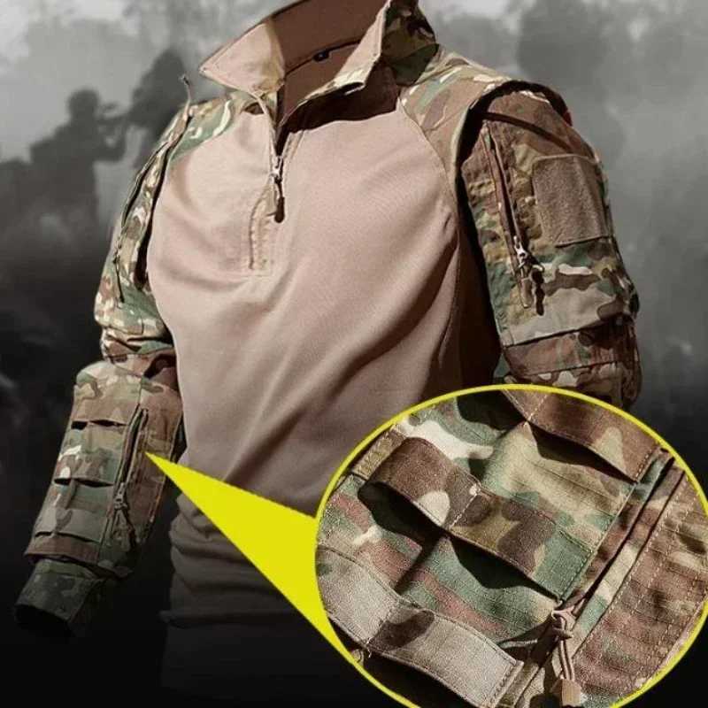 Outdoor Camo Suits Tactical Uniform Training Sets Work Wear Cargo Pants Tactic Army Combat Shirts Hunting Clothes Wearresisting W250928
