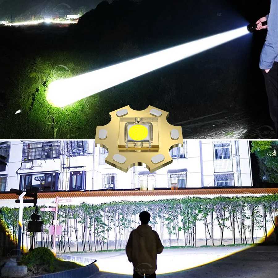 PAWEINUO Most Powerful LED Flashlight 5000000LM Super Bright Rechargeable Torch Light Zoom Long Range 4500M Camping Fishing Lamp D250928