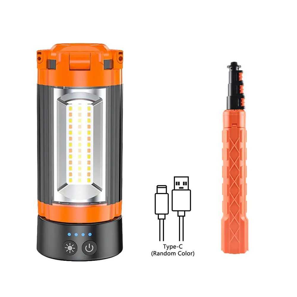 9000mAh Rechargeable Outdoor Hiking Fishing Tent Lamp Super Bright Magnetic Rotatable Telescopic LED RV Camping Lantern C250928