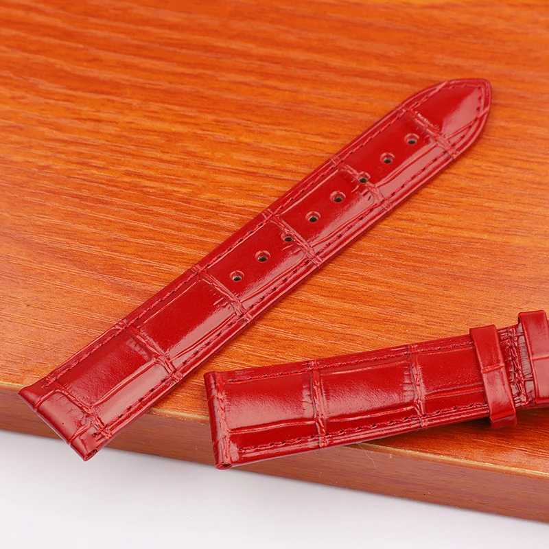 14mm 16mm 18mm 20mm 22mm red green Leather Watch Strap for Men Women Universal folding clasp Wrist Band Cowhide Sport Bracelet W250928