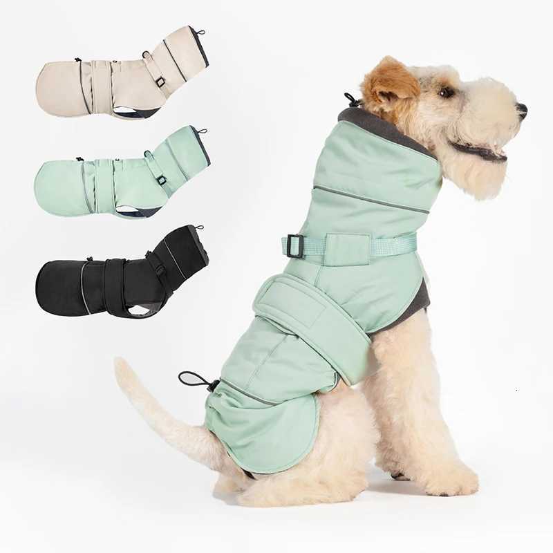 2025 New Pet Keeping Warm Clothes for Autumn Winter High Necked Dog Stormcoat With Reflective Tape Waterproof Dog Down et X250928