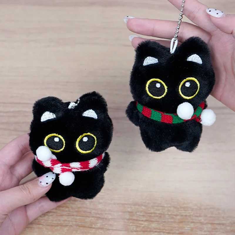 New Style Black Cat Plush Doll Plush Toy Keychain Cute Cat Bag Charm Couple Student Presents Birthday GiftXJ250928