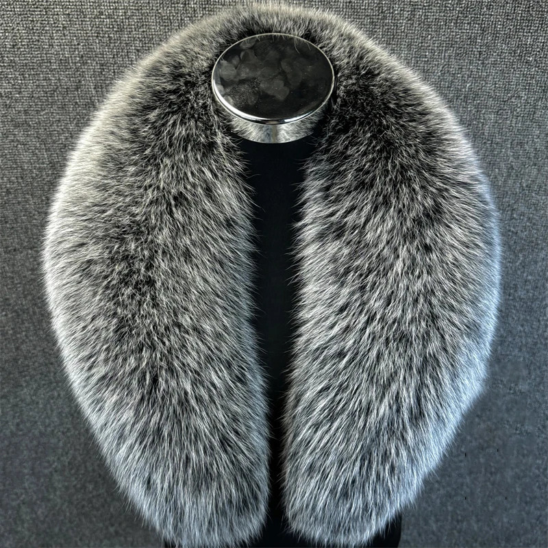 Real Fox Fur Collar Women Winter Thickened Fur Collar Scarf Collars Wraps Neck Warmer Fur Scarves Shawl Fluffy Fur Shawl 250928