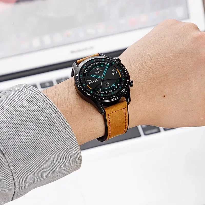 Leather Silicone Strap For Samsung Galaxy Watch 4 5 6 7 40mm44mm Magnetic Band For Galaxy Watch 46 Classic 43 47mm 42 46mm W250928