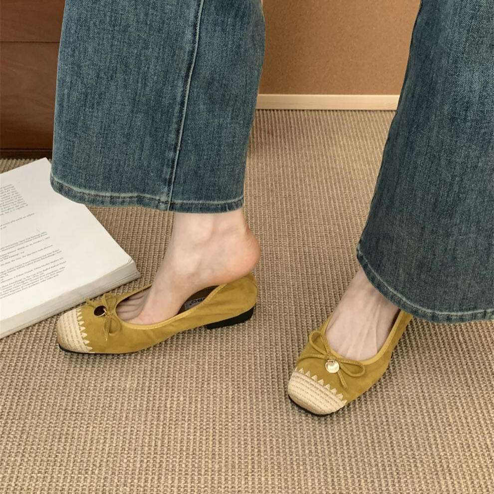 Vintage Style French Flat Ballet Flats for Women Summer 2025 New Soft Sole Slip-On Women's Loafers Moccasins