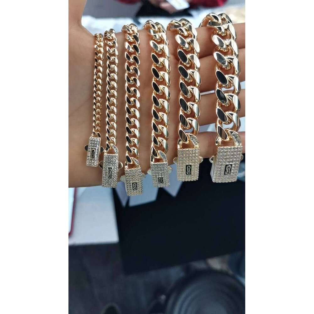 14K gold-plated brass Monaco punk chain. A red, elegant, thin chain for men and women. Hip-hop, streetwear-inspired jewelry.