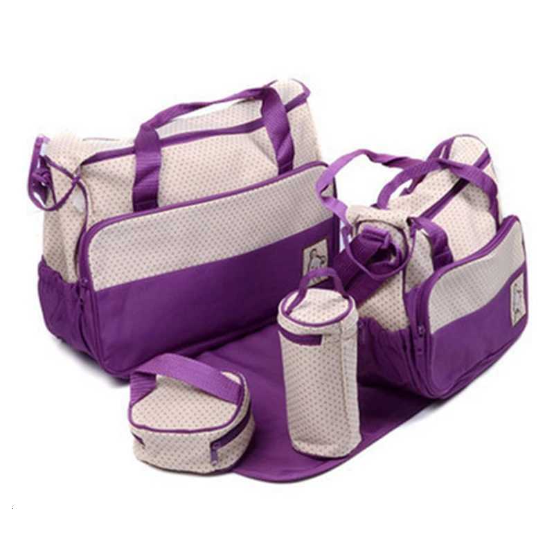 Mom Bag Fivepiece Oneshoulder Large Capaci Bag Mom Baby Multifunction Waterproof Outdoor Travel Diaper Bags For Baby CareXJ250928