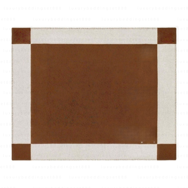Designer blanket h luxury brand blanket sofa blanket winter airplane air-conditioning blanket cashmere and wool blended high-quality throw blanket