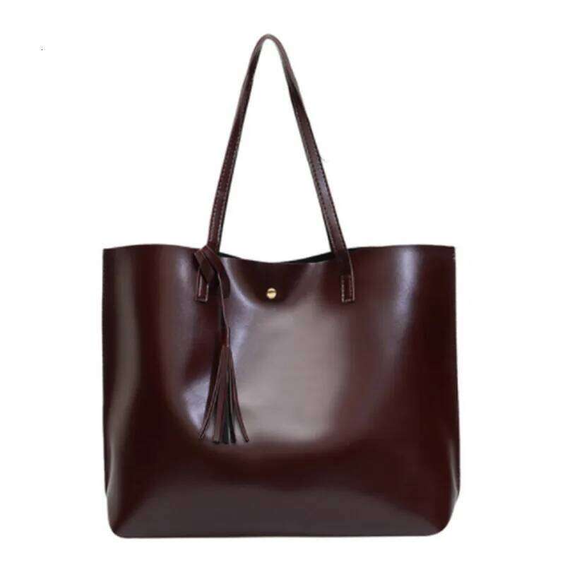 High Quality Women Messenger Bags Leather Casual Tassel Handbags Female Designer Vintage Big Size Tote Shoulder Bag bolsos