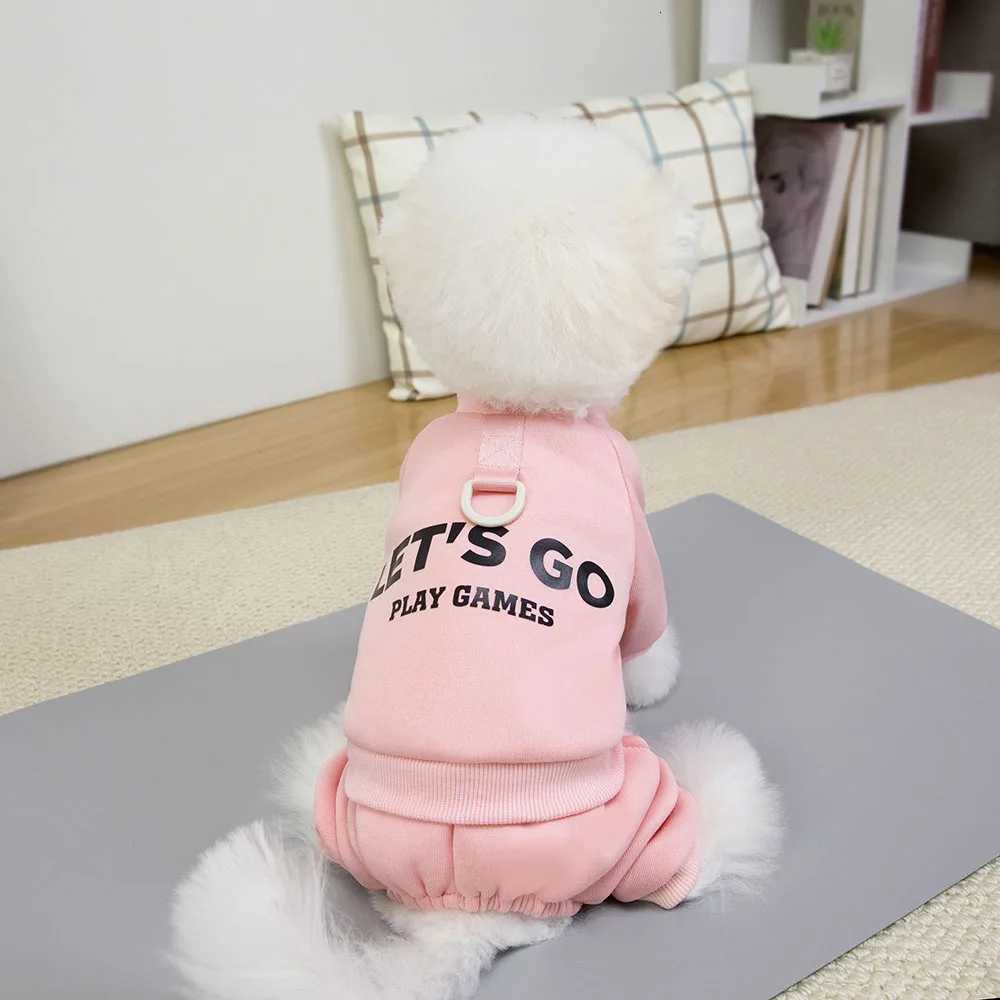 Puppy Sweatshirt Sport Dog Hoodie 4 Legs Pet Clothes Jumpsuit Fleece Sweater Winter Sweat Shirt Warm Hoodie for Medium Large Cat X250928