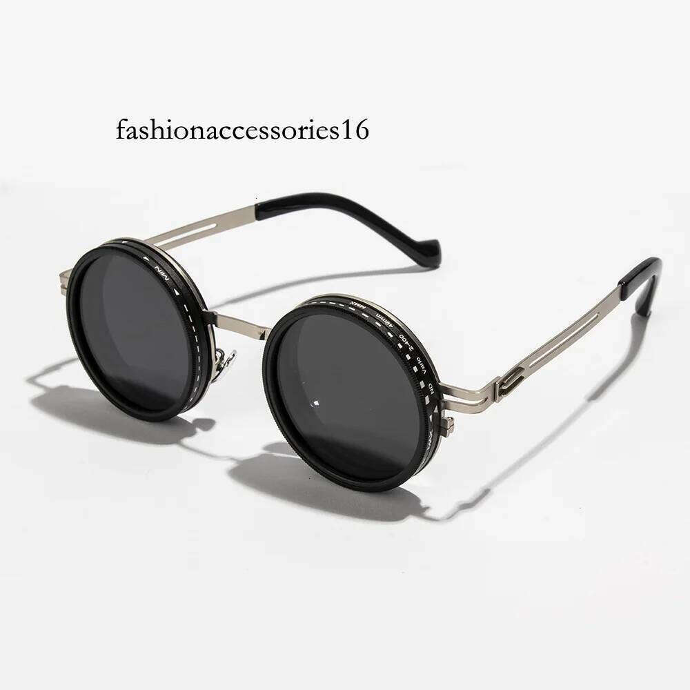 Polarized Round Sunglasses ND9 Adjustable Dimming Sun Glasses Men Women Retro Punk Men's Fishing Eyeglasses Outdoor Shades UV400