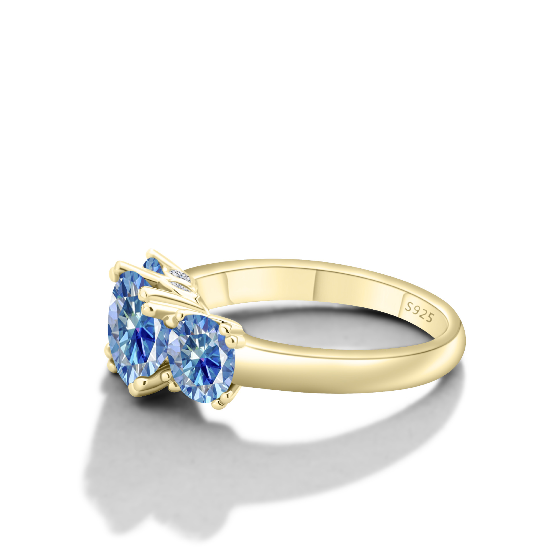 Rings designer for women engagement ring with box 5CT Silver Moissanite Ring, Colorful Zircon Ring, Women's Ring with GRA Certificate birthday gi