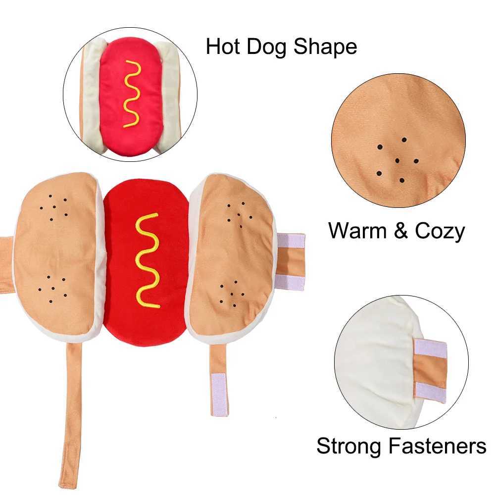 Halloween Dog Cosplay Costume For Small Medium Dogs Cute Hot Dog Shape Adjustable Puppy Party Chihuahua Bulldog Pug Pet Outfits X250928