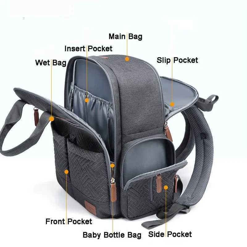Diaper Backpack Mother Baby Bag New Fashion Backpack Large Capaci Waterproof MultiFunctional Diaper Bag StrollerXJ250928