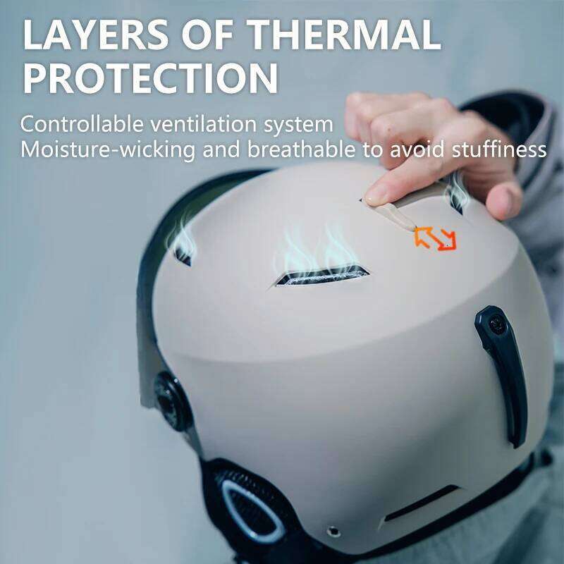 New 2026 Skiing With Goggles Warm Helmet Abc+Eps High-Quality Snowboard Helmet Outdoor Sports Integrally Molded